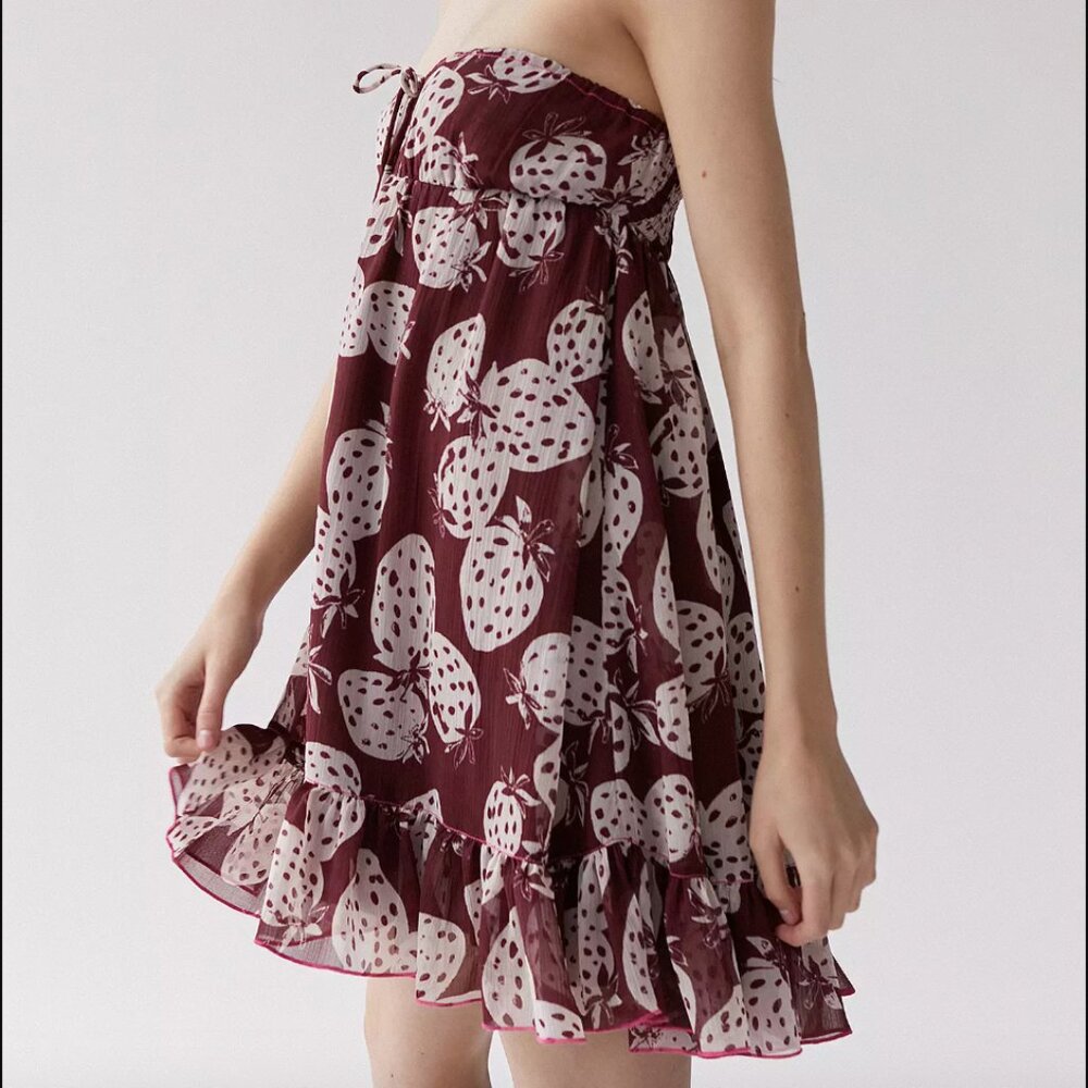 Urban Outfitters UO Davina Tie Front Mini Dress Size XS, XSmall
